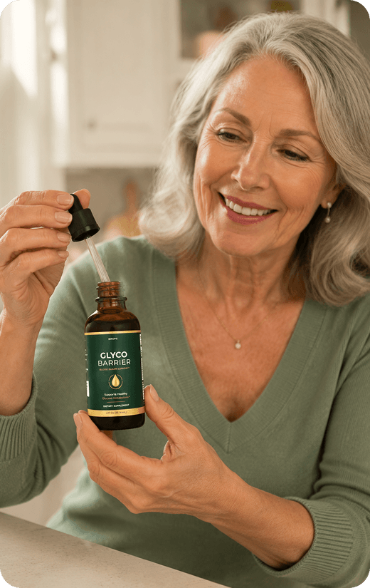 Woman holding Glyco Barrier