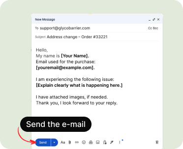 Screenshot showing send button